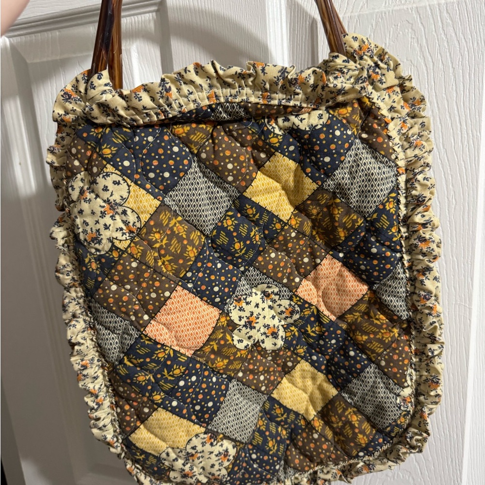 Patchwork Quilted Tote Bag - Multicolor - image 1